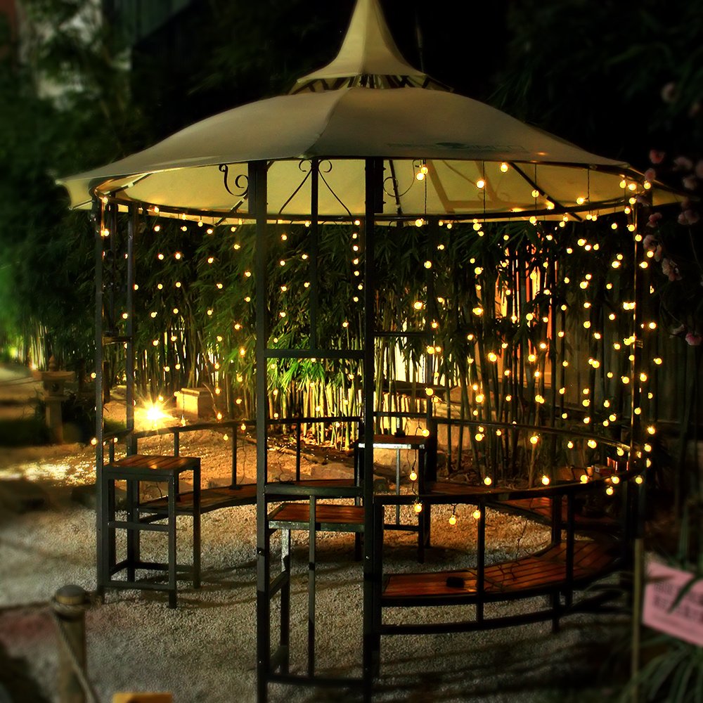 Solar-powered string lights