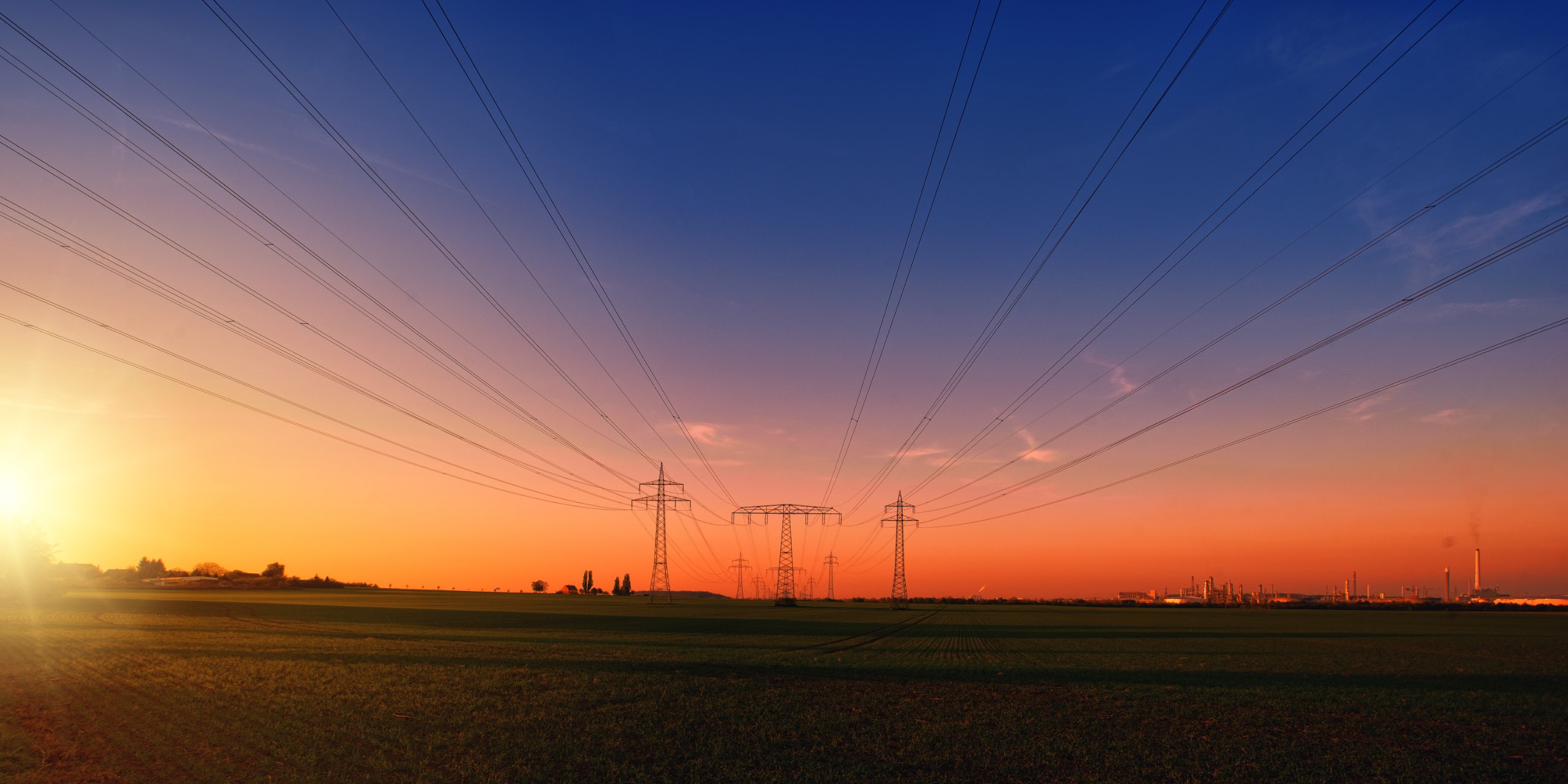 Electrical towers in the field 1
