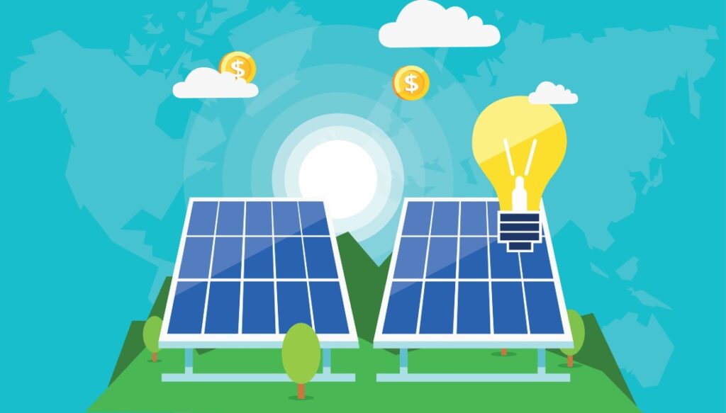 Solar panels graphic