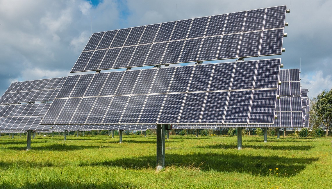 Solar panels meadow