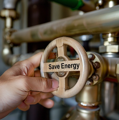 Restaurant owner implementing energy saving practices